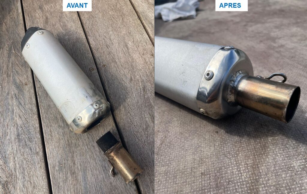 creacier reparation soudure inox pot dechappement