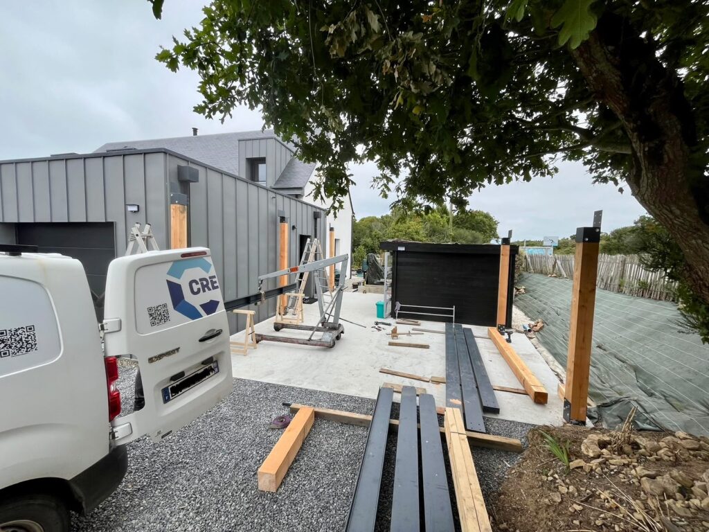 créa'cier conception et pose carport acier bois sur mesure vannes morbihan 3