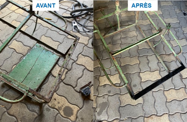 creacier reparation remorque velo soudure acier